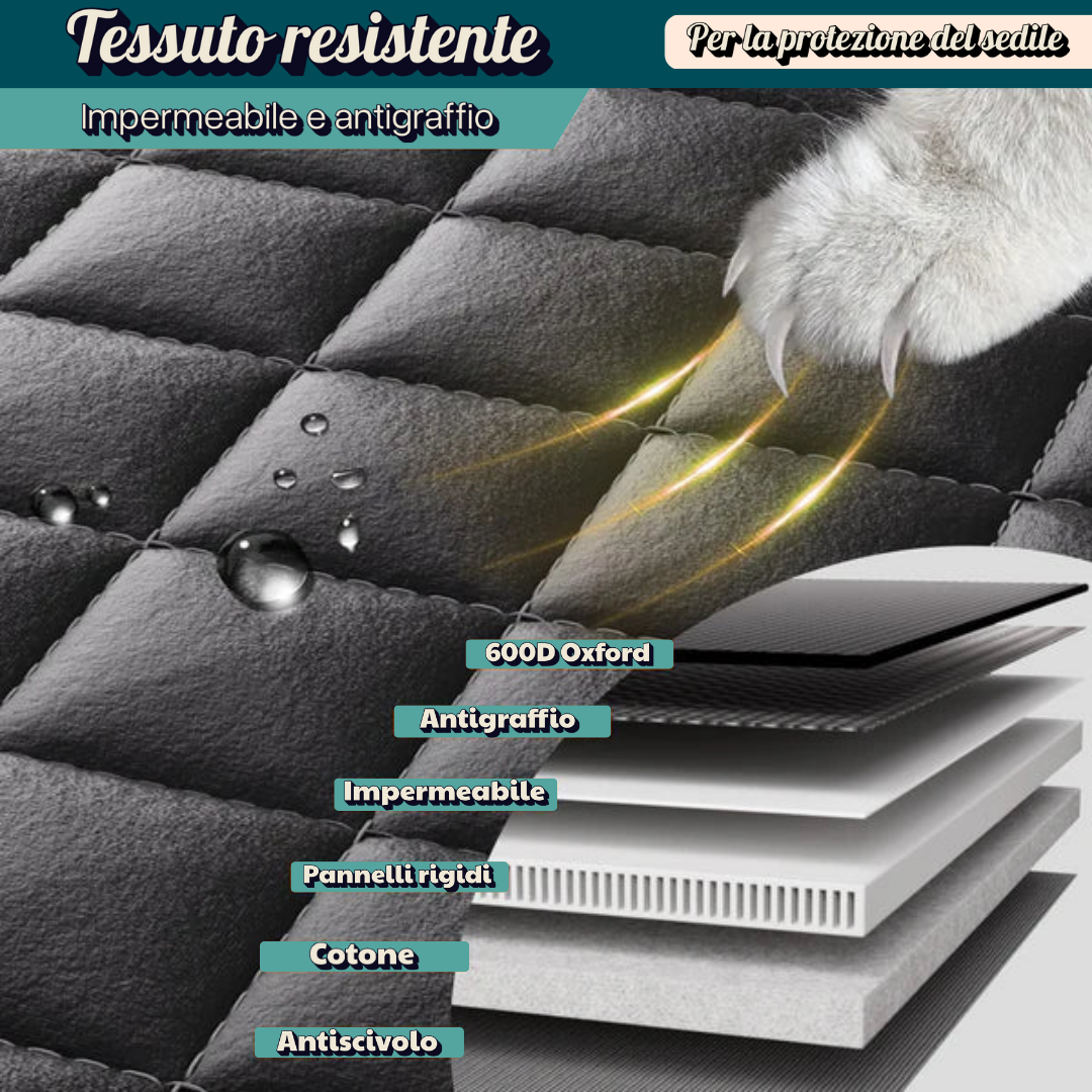 Veinese™ ViaggioPet Letto Auto Estensibile per Animali Domestici